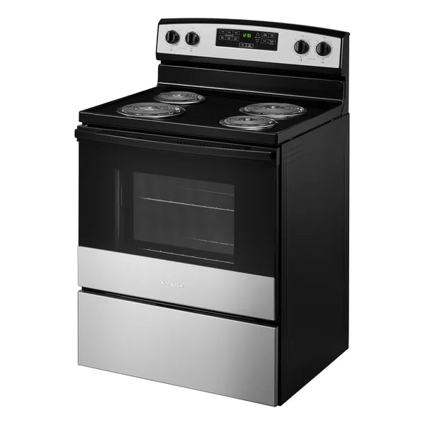 Amana 30 in. 4.8 cu ft. Electric 4 Element Range with Bake Assist Y6300