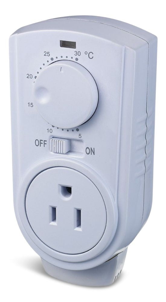 Plug-in Thermostat for Portable Space Heater & AC, White U2016