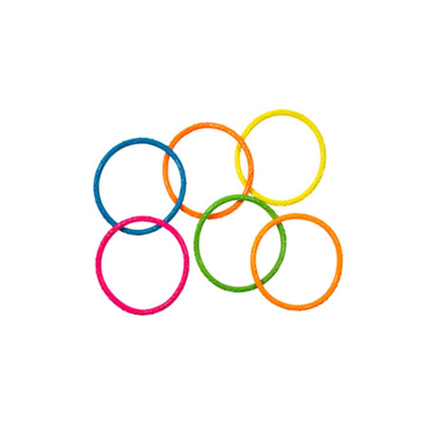 Multi-Coloured Neon Dive Rings, 6-pcs, Ages 5+ M4981