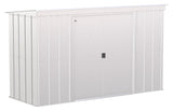 Classic Galvanized Steel Storage Shed, Flute Grey, 10-ft x 4-ft