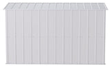 Classic Galvanized Steel Storage Shed, Flute Grey, 10-ft x 4-ft