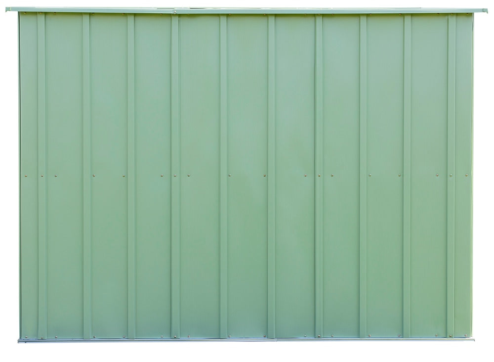 Classic Galvanized Steel Storage Shed, Sage Green, 10-ft x 8-ft