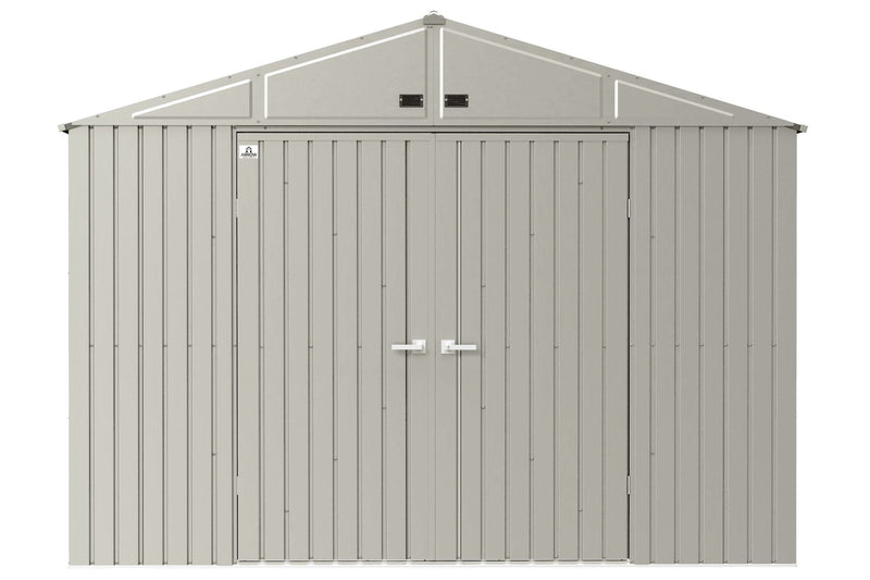 Elite 10x14-ft Cool Grey Corrosion-Resistant Steel Shed D7773