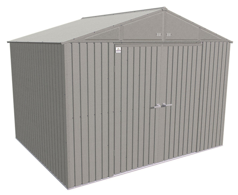 Elite 12x16-ft Cool Grey Corrosion-Resistant Steel Shed Z4944
