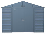 Select Galvanized Steel Storage Shed, Blue Grey, 10-ft x 12-ft