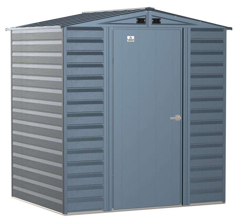 Select Galvanized Steel Storage Shed, Blue Grey, 6-ft x 5-ft M7515