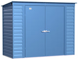 Select Galvanized Steel Storage Shed, Blue Grey, 8-ft x 4-ft