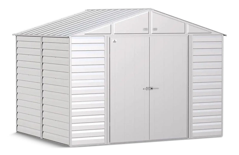 Select Galvanized Steel Storage Shed, Flute Grey, 10-ft x 8-ft O5375