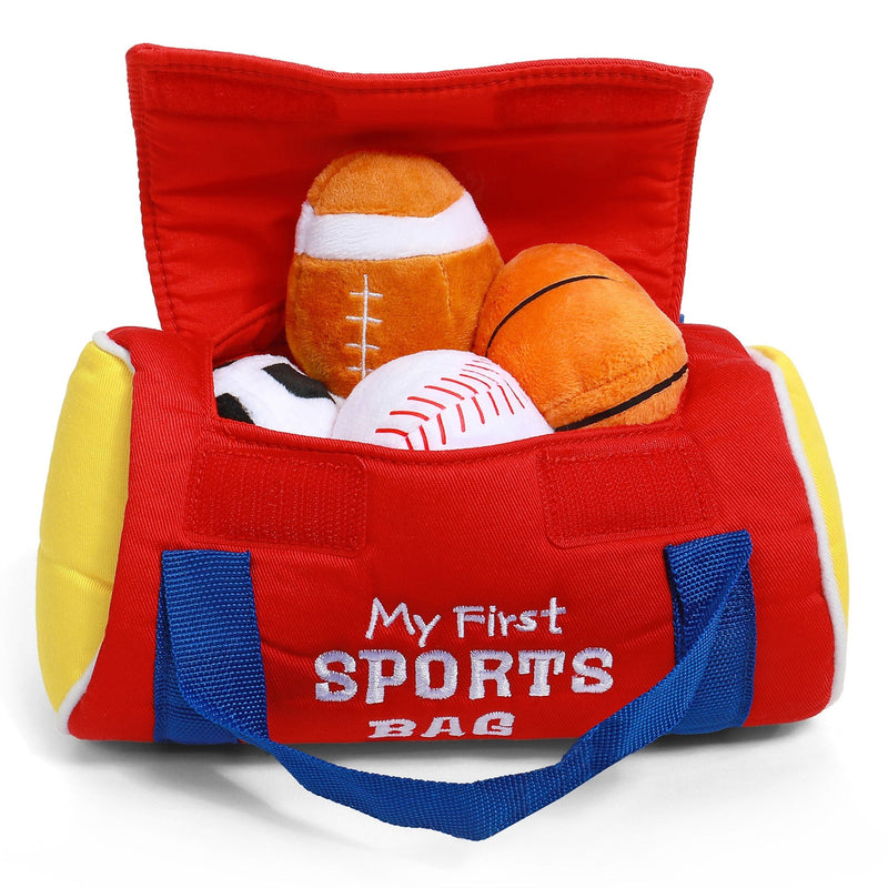 Baby My First Sports Bag Stuffed Plush Playset, Baby Gift Toys, 8-in P7201