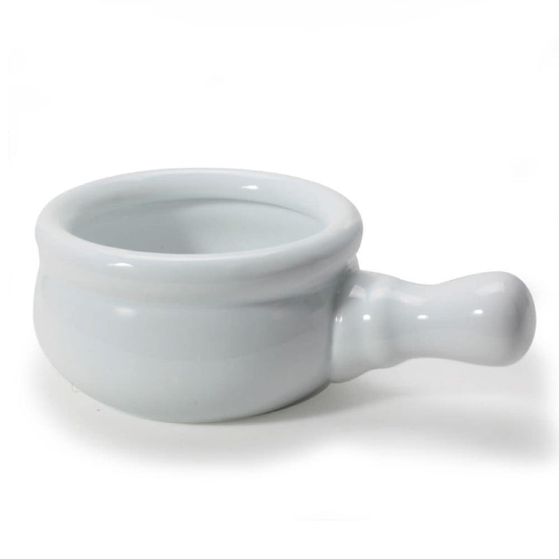 Porcelain Onion Soup Bowl, Microwave/Dishwasher Safe, White, 300-mL Y7579