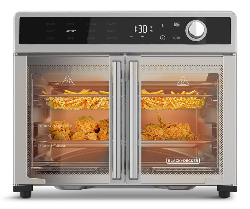 12-in-1 French Door Digital Countertop Convection Oven with Air Fry, 6-Slices B2446