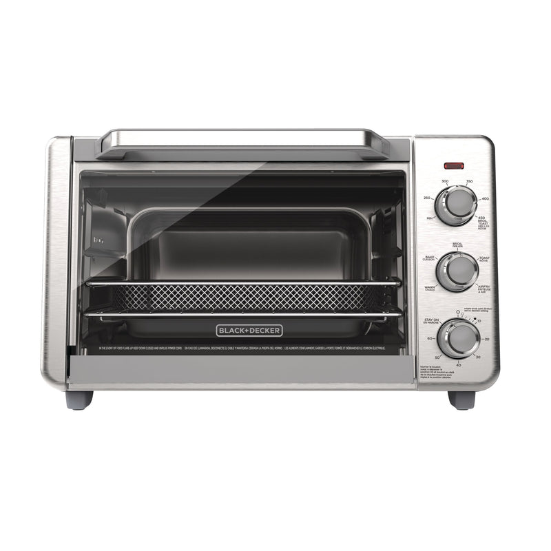 Crisp 'N bake 6-Slice Air Fryer Toaster Oven, Stainless Steel, 5 Cooking Functions Y6281