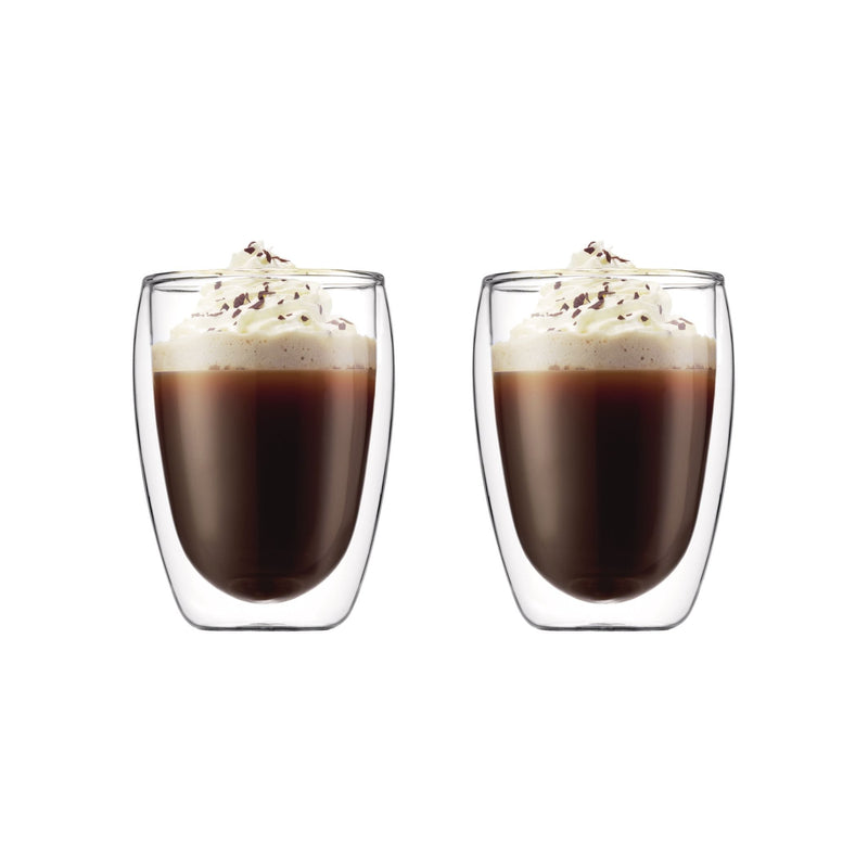 Double Wall Clear Glass Mugs, 11.8-oz, 2-pk M8407