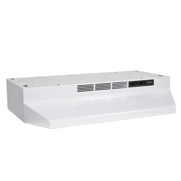 BU2 Series 230CFM Under Cabinet Kitchen Exhaust Fan Range Hood, White, 24-in X6875