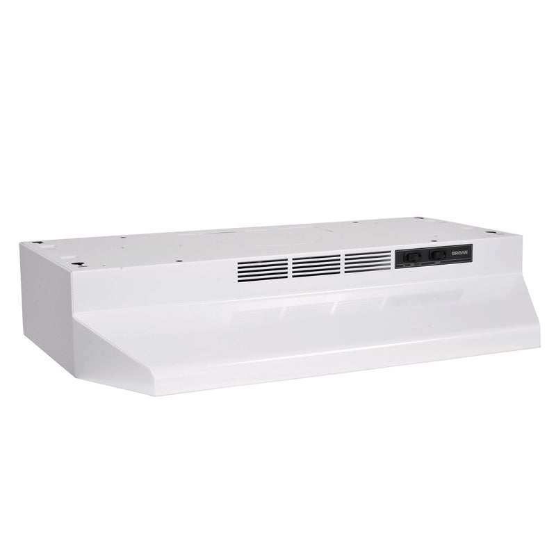 BU2 Series 230CFM Under Cabinet Kitchen Exhaust Fan Range Hood, White, 24-in X6875
