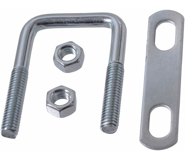 Square U Bolt, Carbon Steel and Zinc-Plated, 2-1/2 x 1-1/3-in Z8382