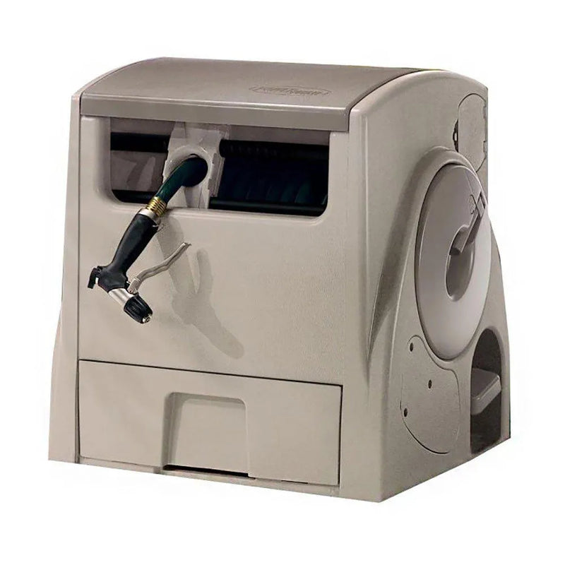Powerwind Auto Power Rewind Hose Reel, Light Taupe I6026