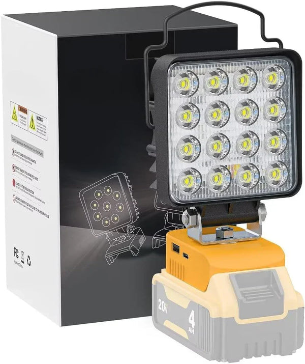 Cordless 20V Max LED Work Light for 20v Battery 48W Flashlight Y3959