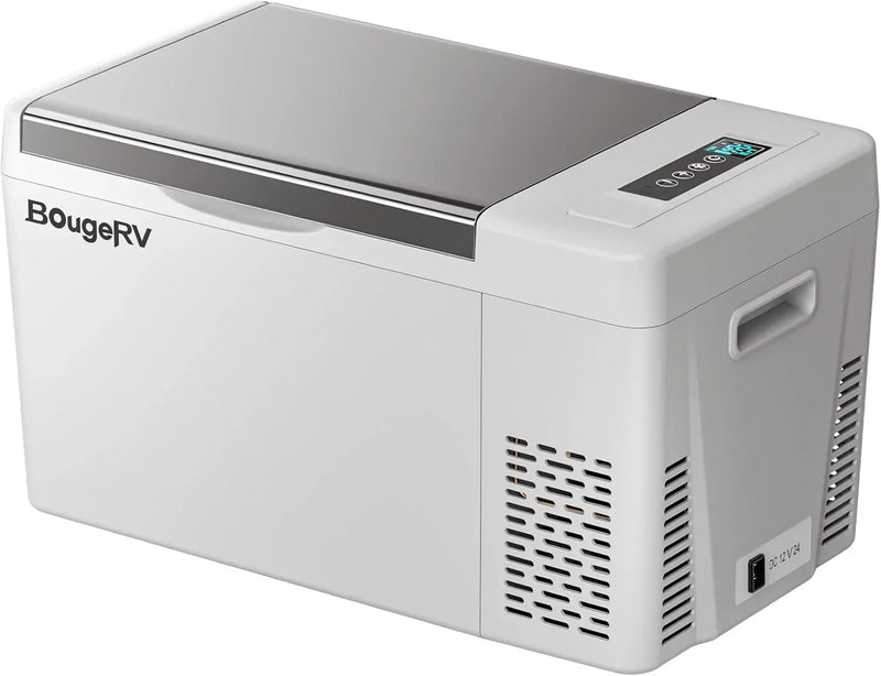 BougeRV 12 Volt Refrigerator 12V Car Fridge 23 Quart Portable Freezer Compressor Cooler 12/24V DC 110~240 Volt AC for Truck Van RV Camper SUV Travel Camping Road Trips Tailgating -7℉~50℉ H1169