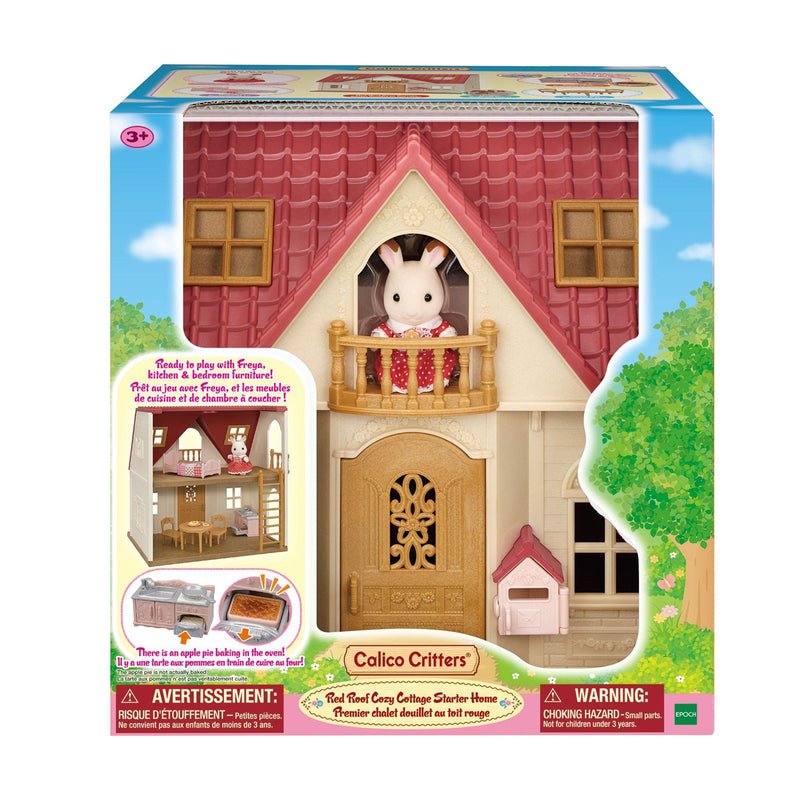 Calico Critters Red Roof Cozy Cottage Dollhouse Playset with Figure and Furniture Z4826