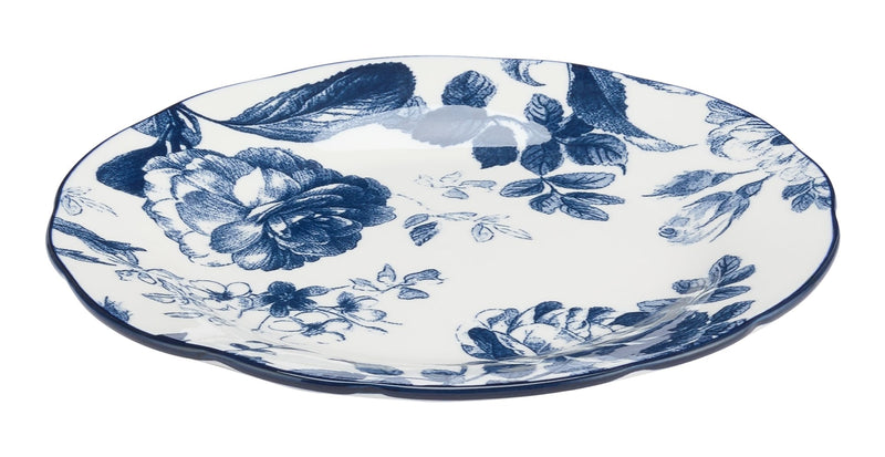 Augusta Stoneware Salad Plate, 1-pc. White/Blue Floral F3863
