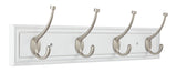 Galena Stainless Steel 4-Hook Pill Top Rail, White/Silver, 27-in