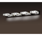 Isabella 4-Light Crystal Design LED Vanity Light Fixture, Chrome