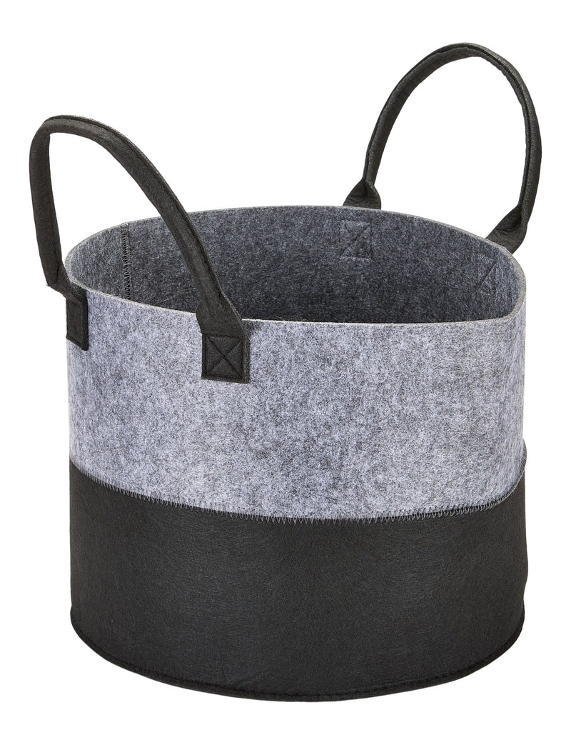 Jude Felt Organization/Storage Basket, Grey/Black E4875