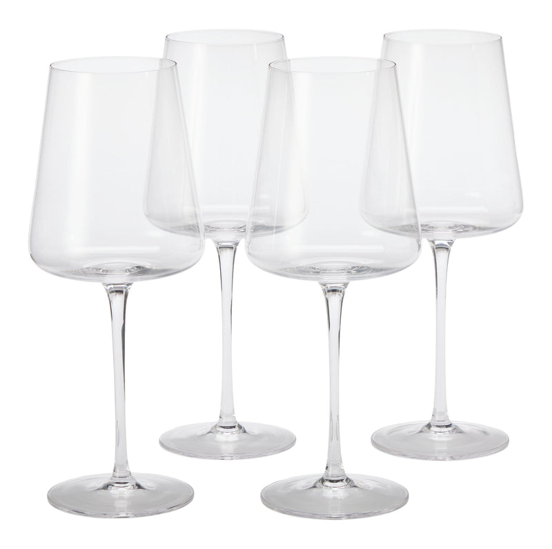 Modern Lead-Free Stemmed Wine Glass Set, 4-pk H9684