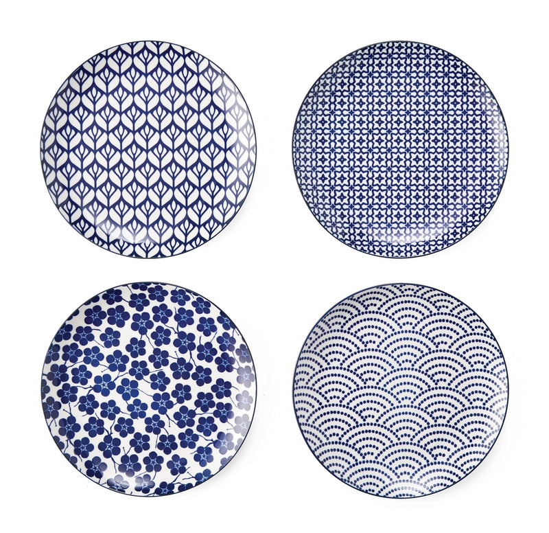 Patterned Porcelain Side Plates Serveware Set, 4-pk Y2425