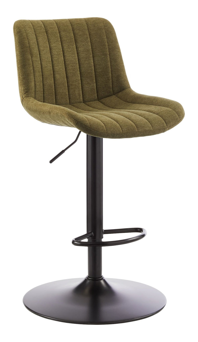 Rory Adjustable Height Gas-Lift Swivel Bar Stool, Green R5407