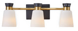Springwater 3-Light Vanity with Opal Glass, Black