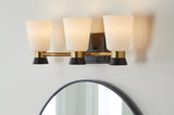 Springwater 3-Light Vanity with Opal Glass, Black