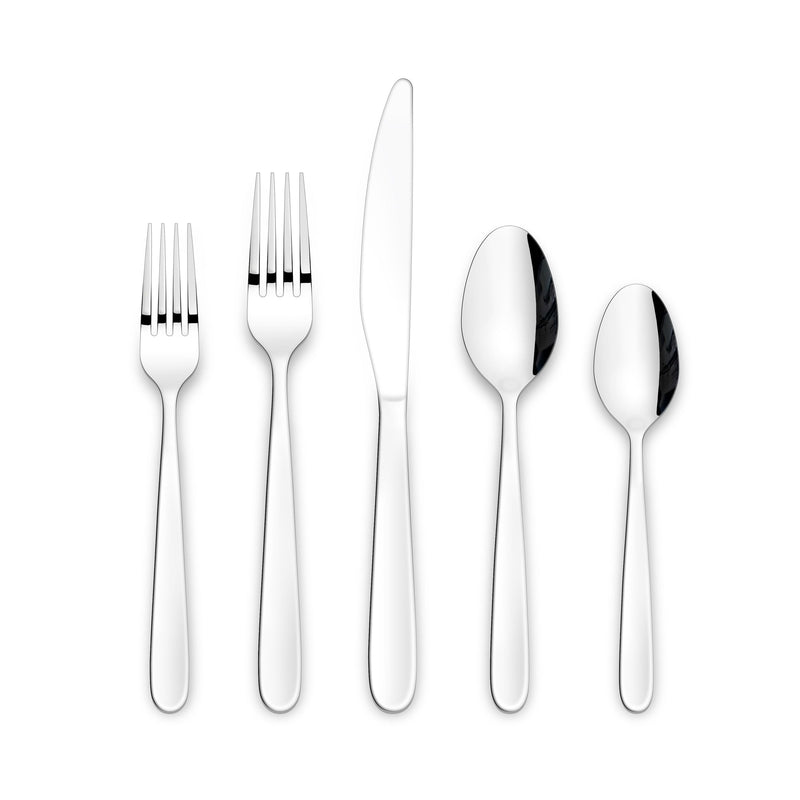 Wembury Scoop Handle Flatware Set, Stainless Steel, Serves 10, 50-pc K3784