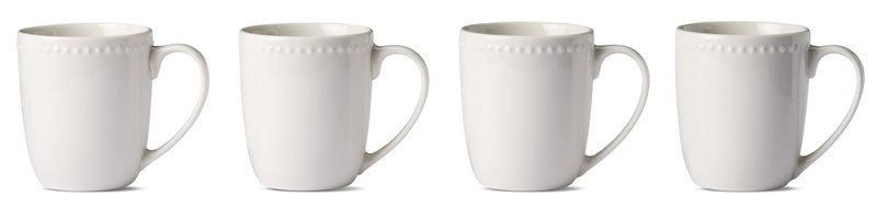 Whitworth Porcelain Mug Set, White, 4-pk K3304