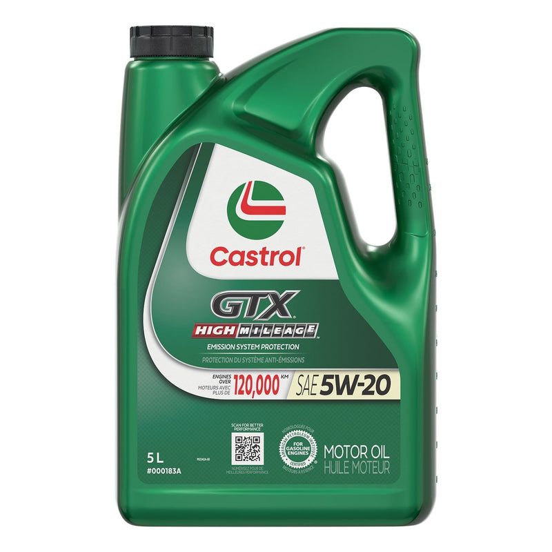 GTX High Mileage 5W20 Conventional Engine/Motor Oil, 5-L G1075