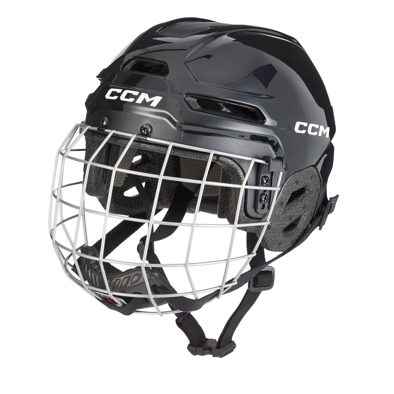 Multi-Sport Hockey Helmet & Cage Combo, Youth, Black E8780