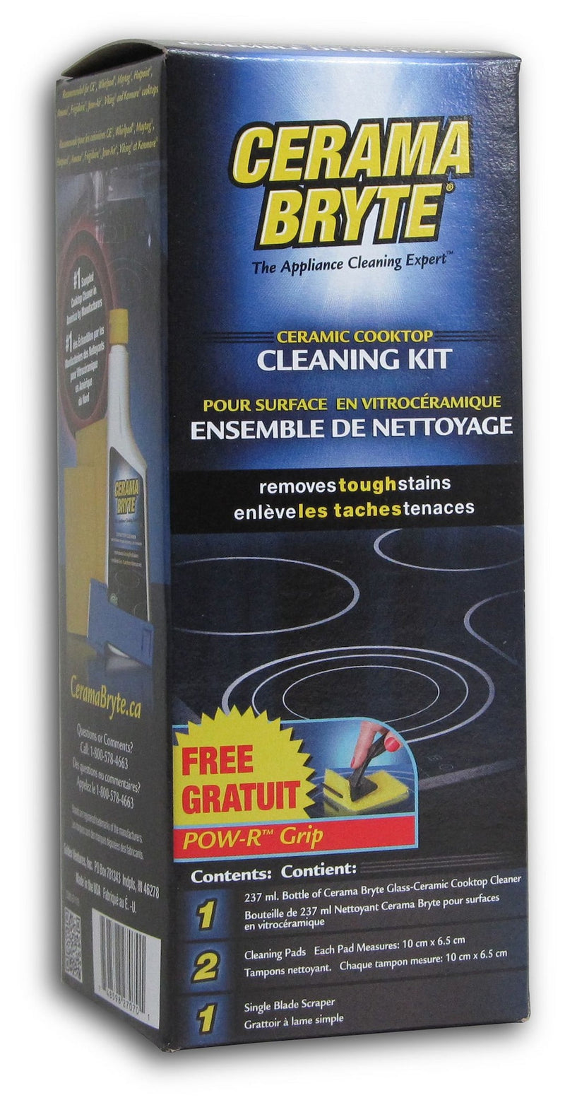 Ceramic Cooktop Cleaning Kit, 237-mL, Includes Cream Cleanser, 2 Pads and 1 Scraper X5410