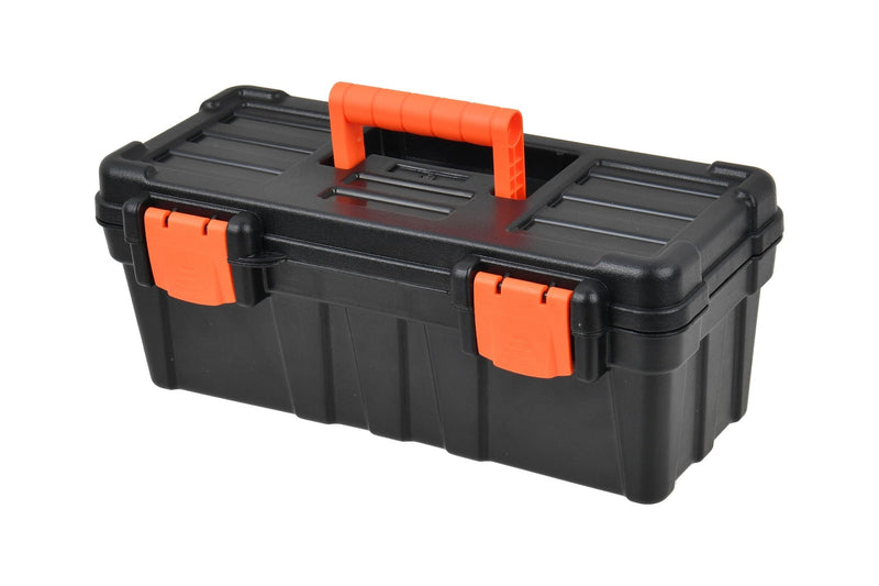 2.0 Sturdy Toolbox with Carry Tray, Black, 13-in Y8144