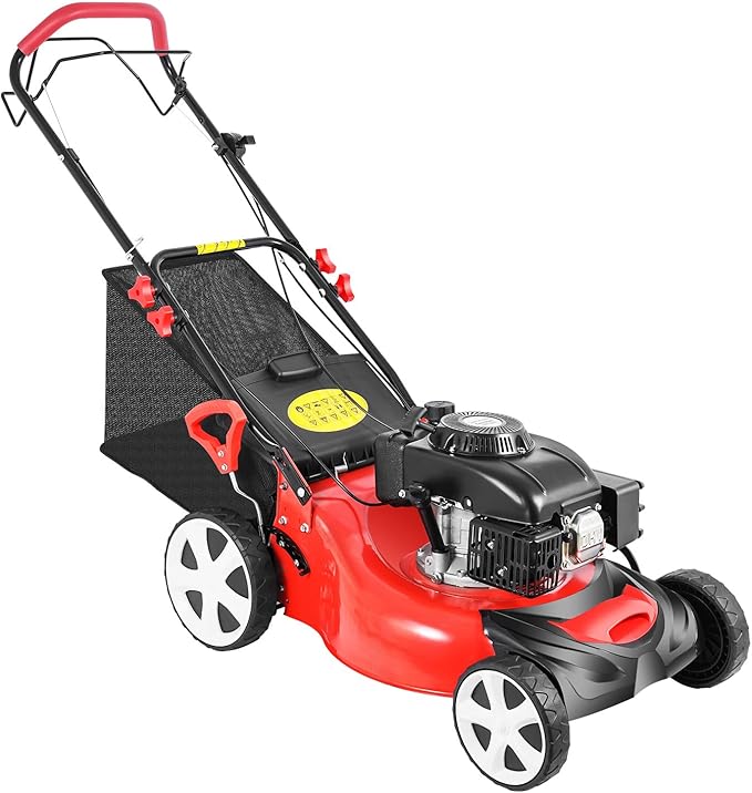 Self Propelled Gas Lawn Mower, 20-Inch 140cc OHV Engine 3-in-1 Gas Mower,Adjustable Cutting Height for Sports Fields, Community Greening, Municipal Greening R8250
