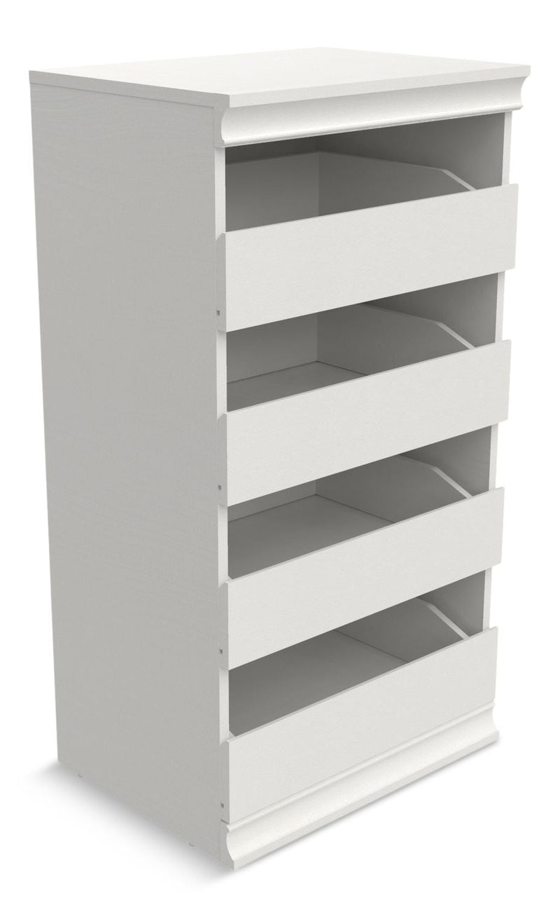 Modular Stackable 4-Drawer Storage Unit, White T9716