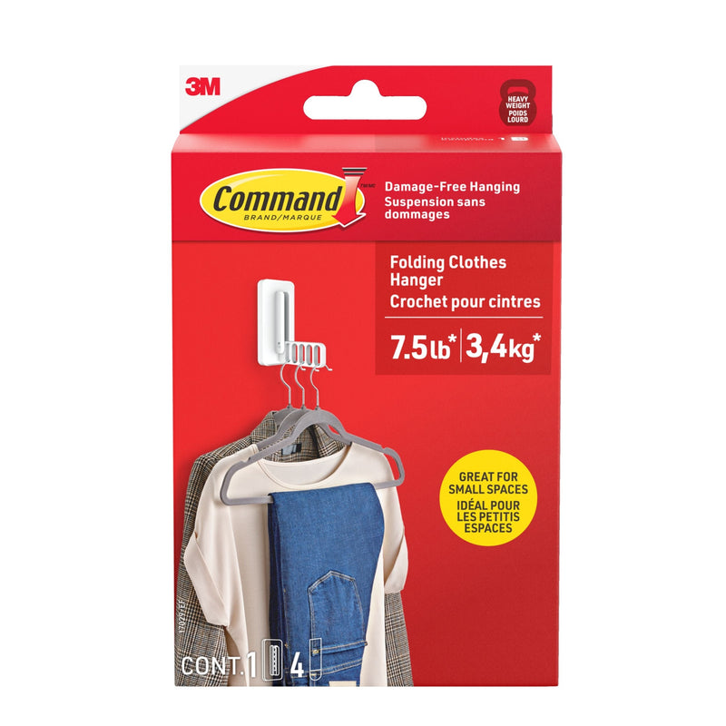 7.5-lb Large White Damage Free Folding Clothes Hanger A2089