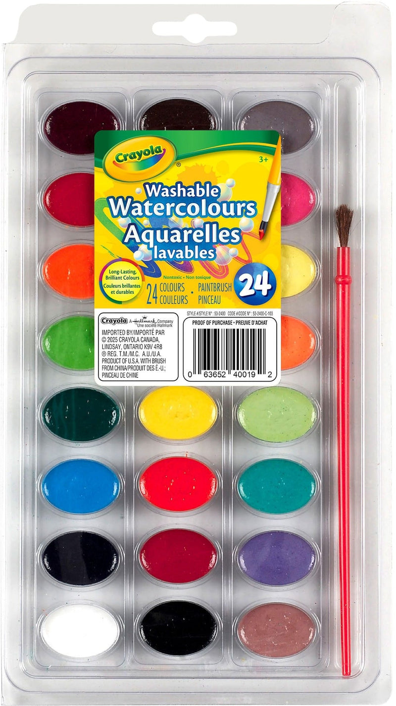Super Tips Washable Watercoulour Paints, 24 Pieces, Multicolour U5912