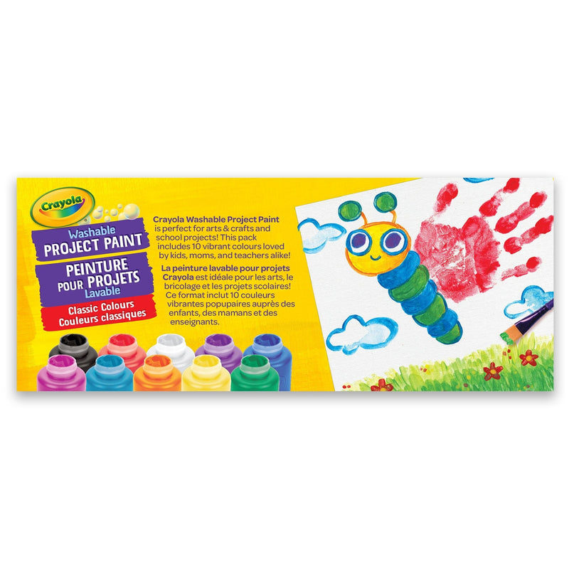 Washable Project Paint Activity Jar Set, Multi-Colour, 20-oz, 10-pk, Ages 3+ N8109