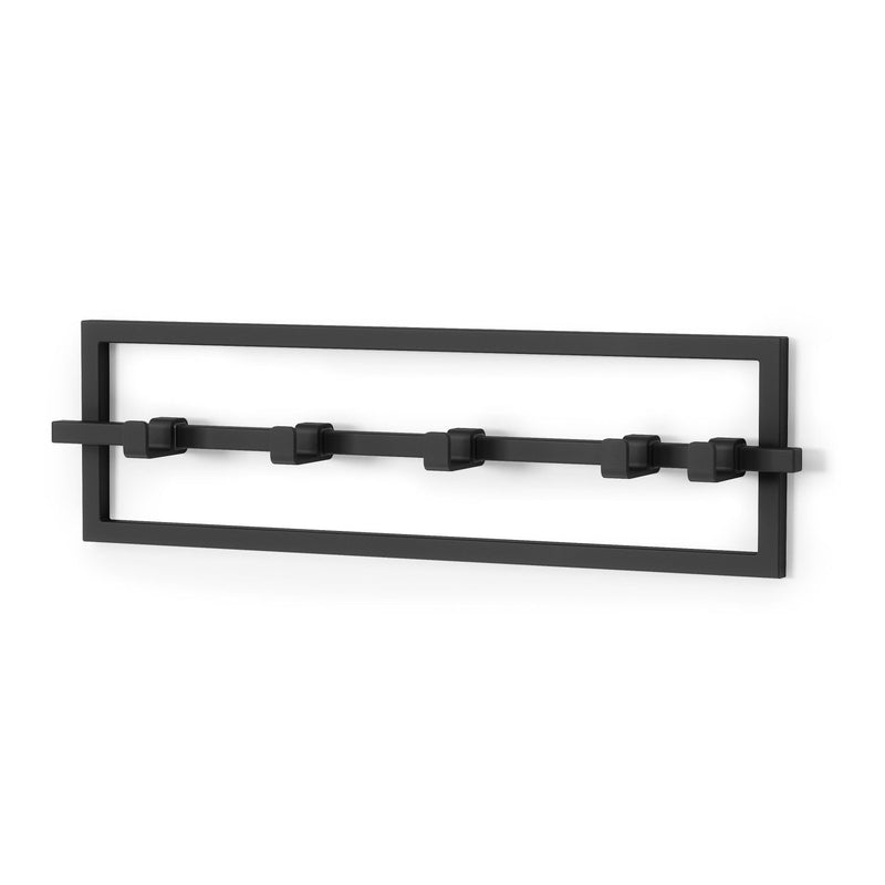 5 Hook Rack, Black T8771