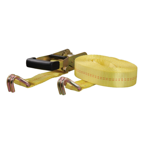 83047 Cargo Strap with J-Hooks, Yellow, 3,333-lb, 27-ft Z1987