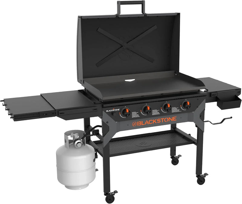 Iron-Forged 36" Omnivore Griddle – Premium Powder-Coated Steel with Reinforced Hood, Black Finish S7354