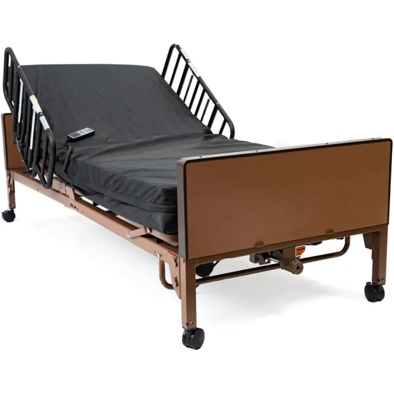 Fully Electric Hospital Bed Set, Foam Mattress, Half Rails M3760
