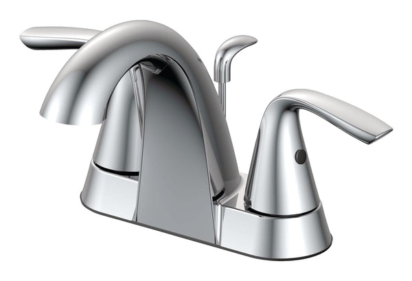 Gallant Double Handle 4-in Centreset Bathroom Sink Faucet with Pop-up Drain, Chrome R1249