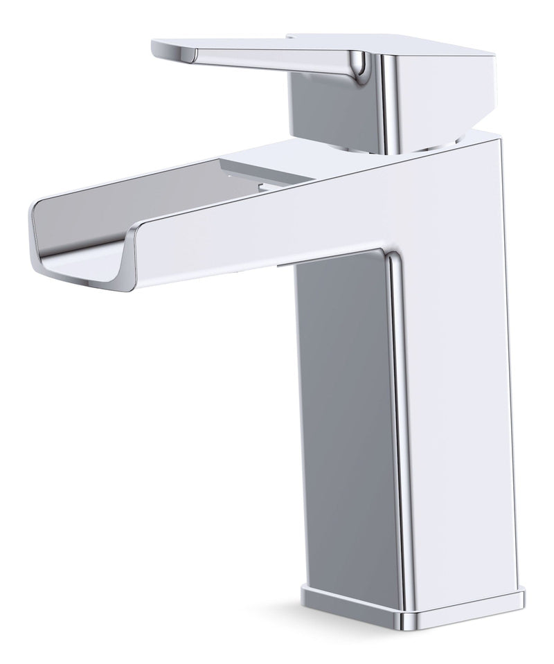 Reeve Single Handle Single Hole 4-in Centerset Bathroom Sink Faucet with Pop-up Drain, Chrome M8703